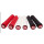 SRAM Schaumstoff Lockring Griffe -- 129mm, rot mit schwarzen Kappen  Option 3